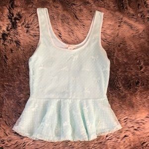 Light blue peplum top